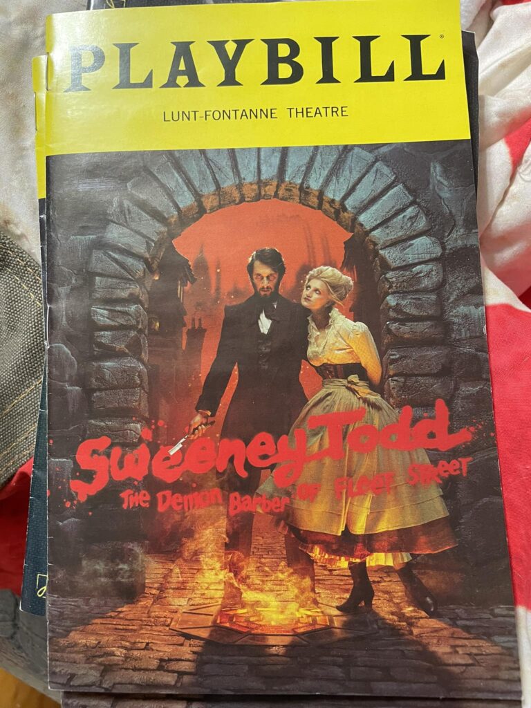 Play Bill of Sweeney Todd: The Demon Barber of Fleet Street