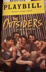 Playbill for “The Outsiders” with its understudy card