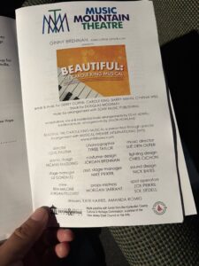The Crew list from the show’s program