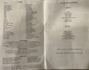 The cast list
