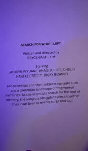 “Search For What I Left” Description Card